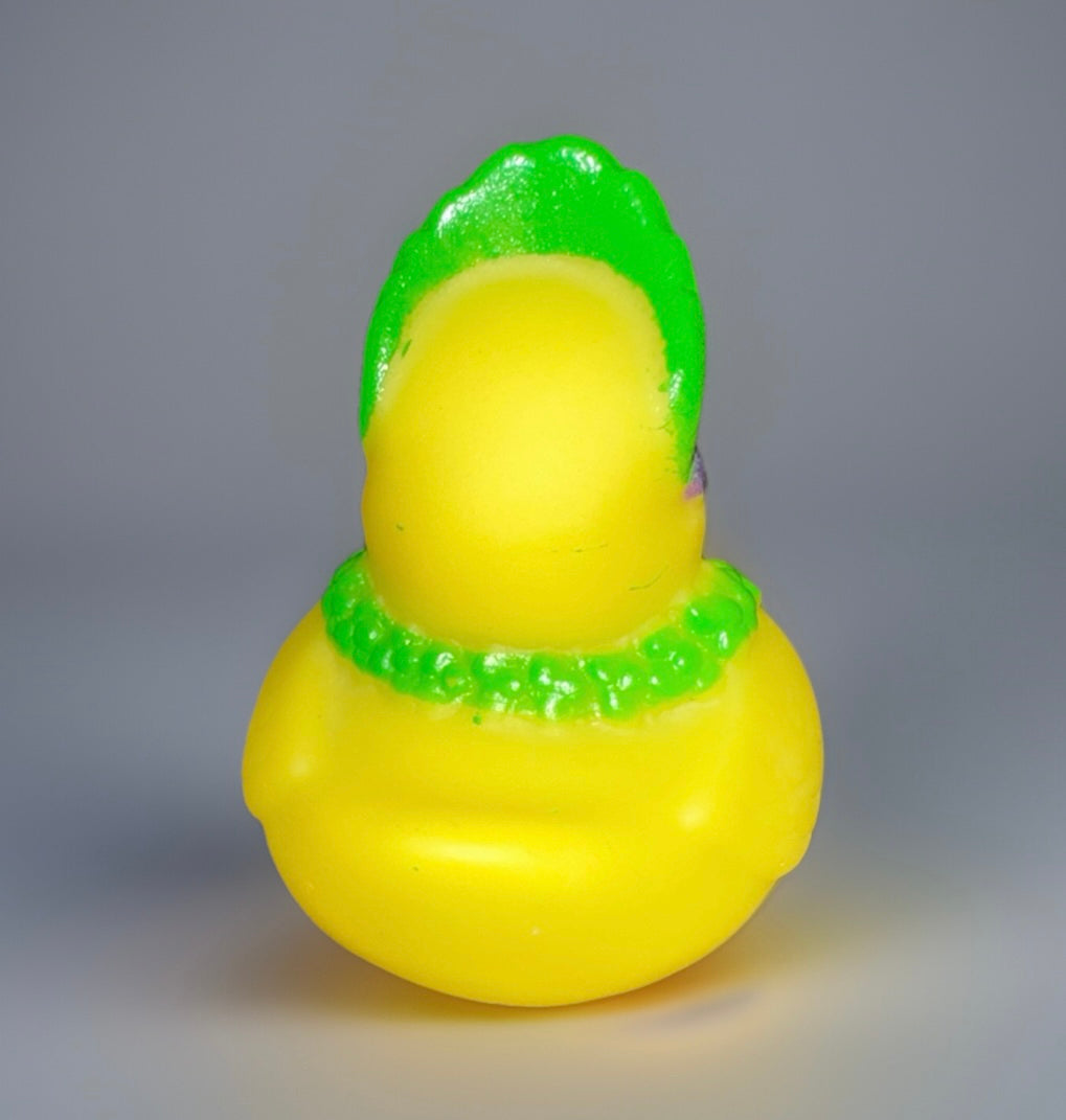 Green Mardi Gras Rubber Duck 2”