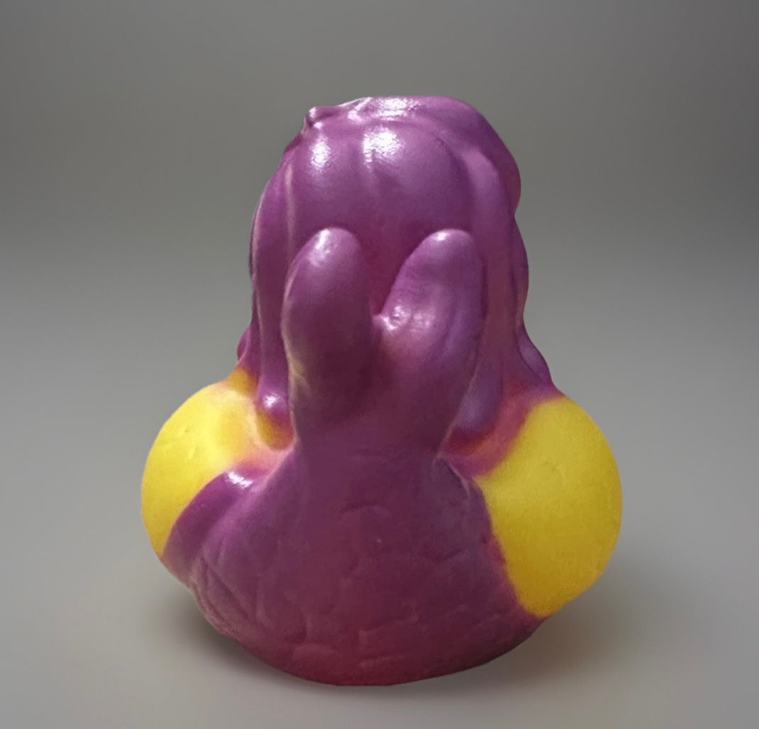 Purple Hair Mermaid Rubber Duck 2”