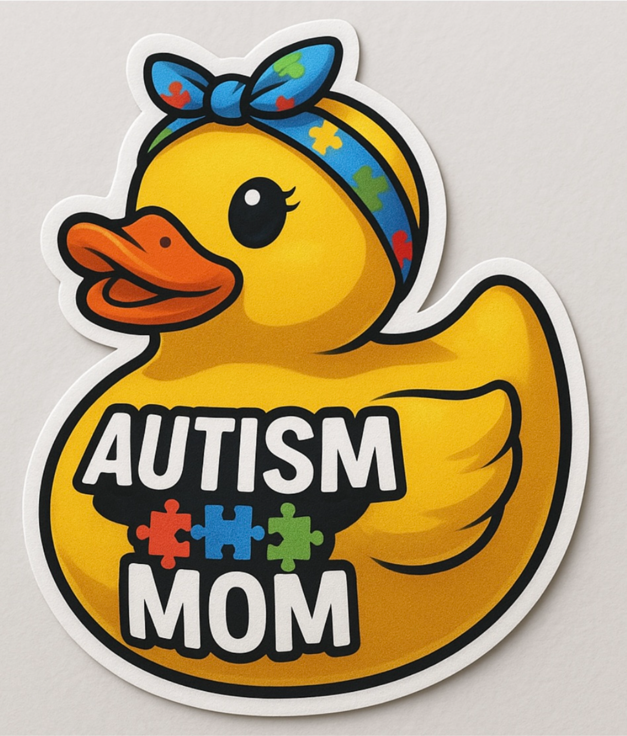 Autism Mom Rubber Duck Sticker by Reed’s Rubber Ducks