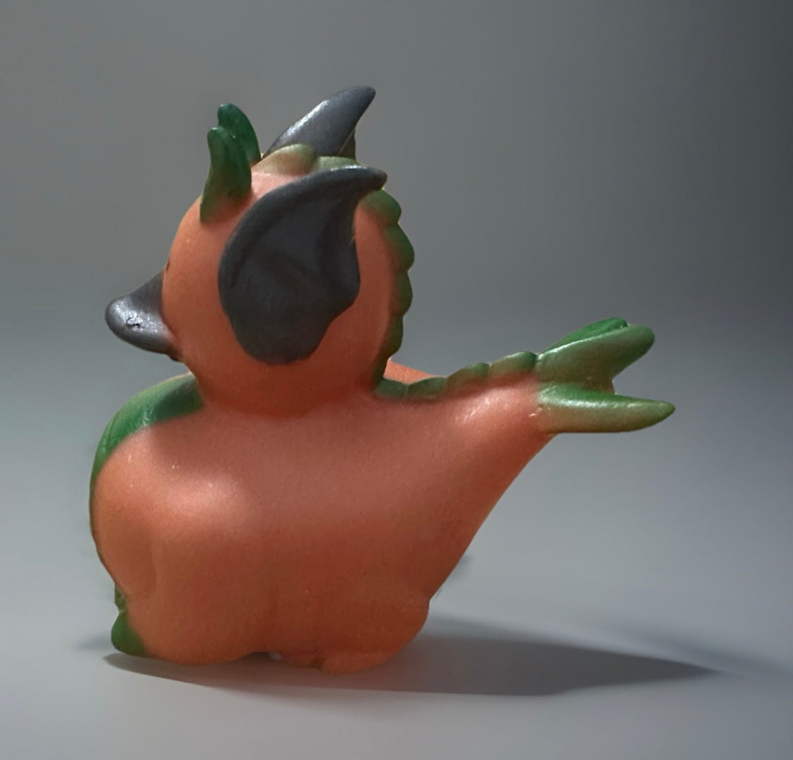Brown and Green Dragon Rubber Duck 2”