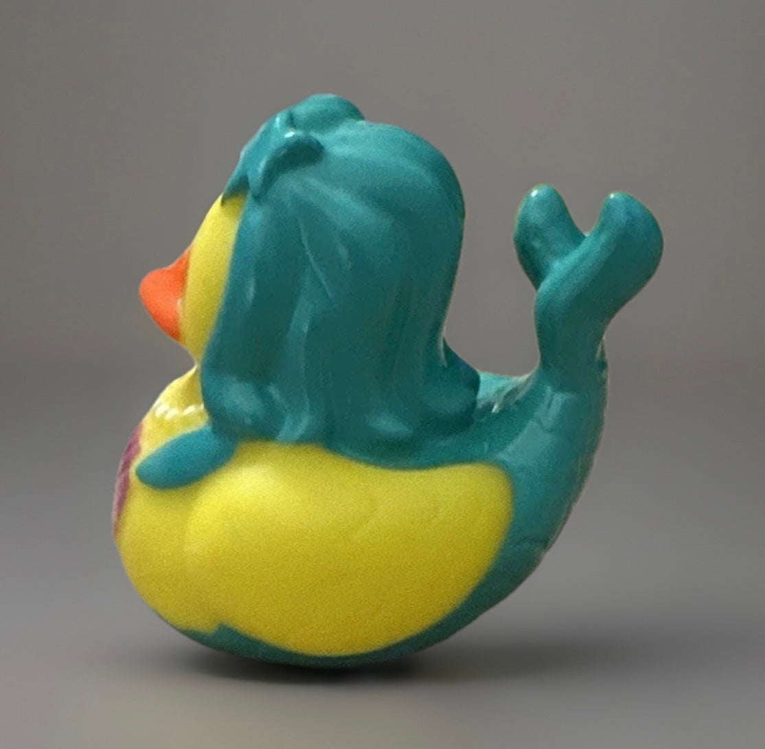 Turquoise Hair Mermaid Rubber Duck 2”