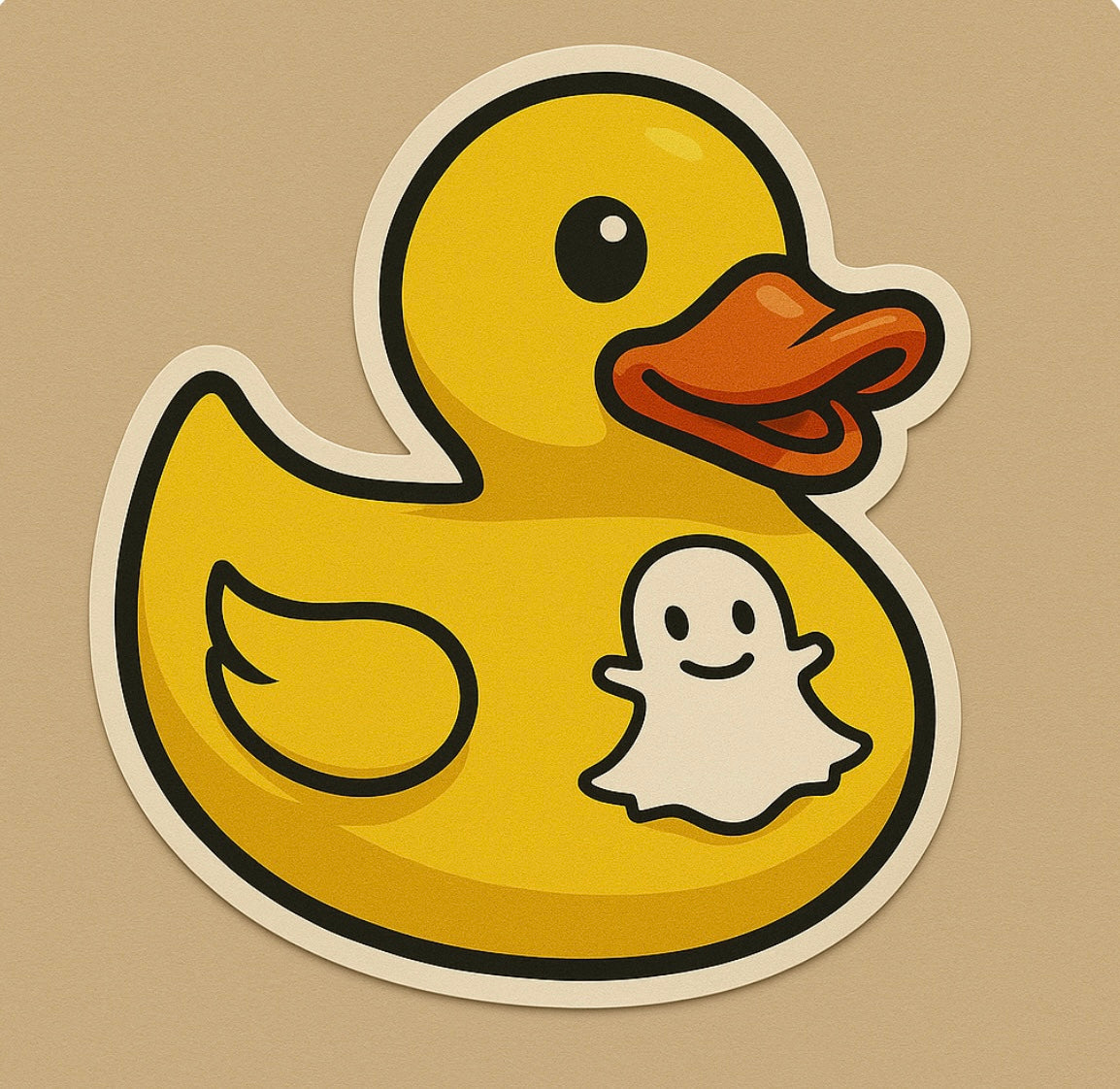 Snapchat Rubber Duck Sticker by Reed’s Rubber Ducks
