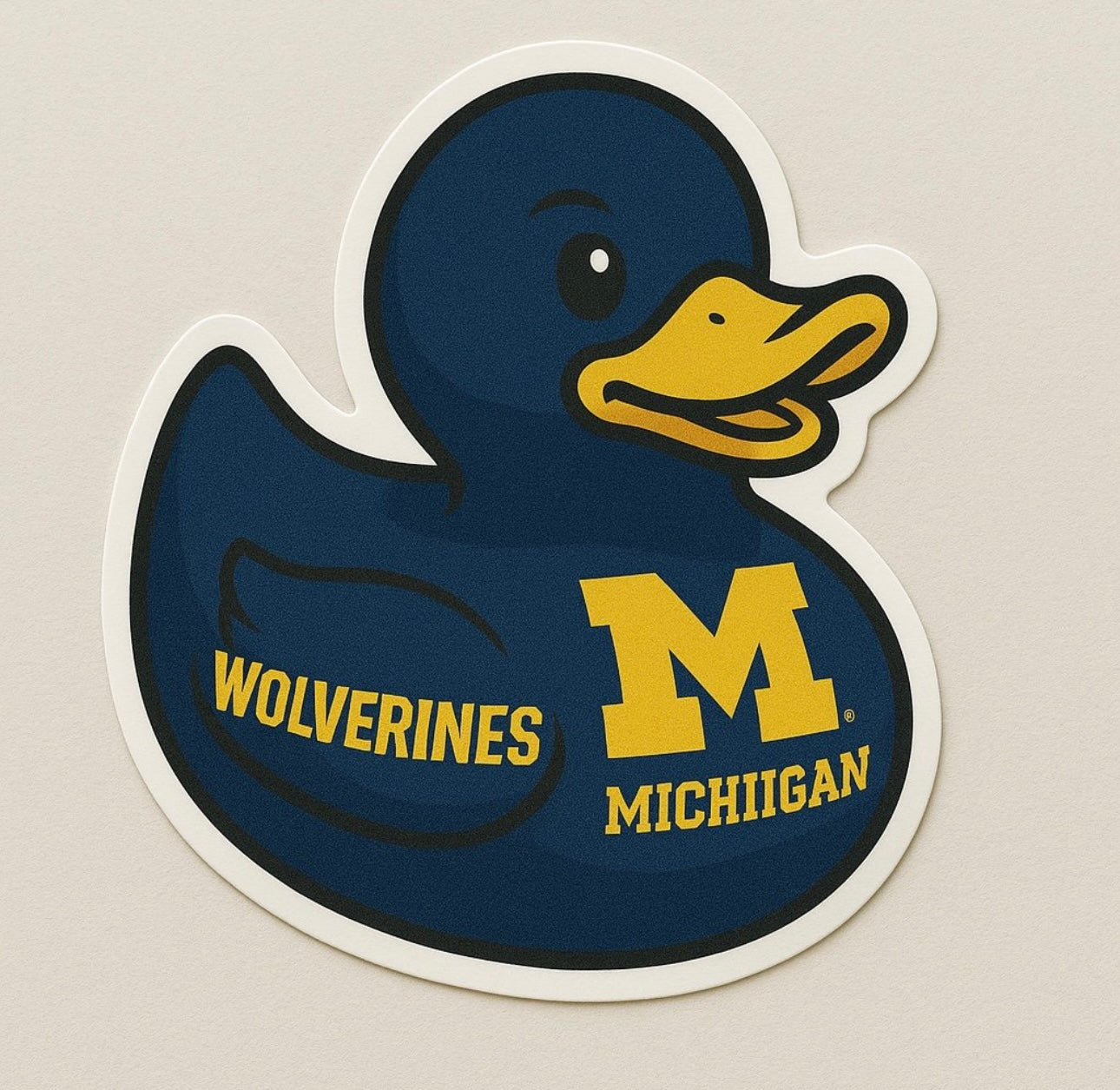 Michigan Wolverines Rubber Duck Sticker by Reed’s Rubber Ducks