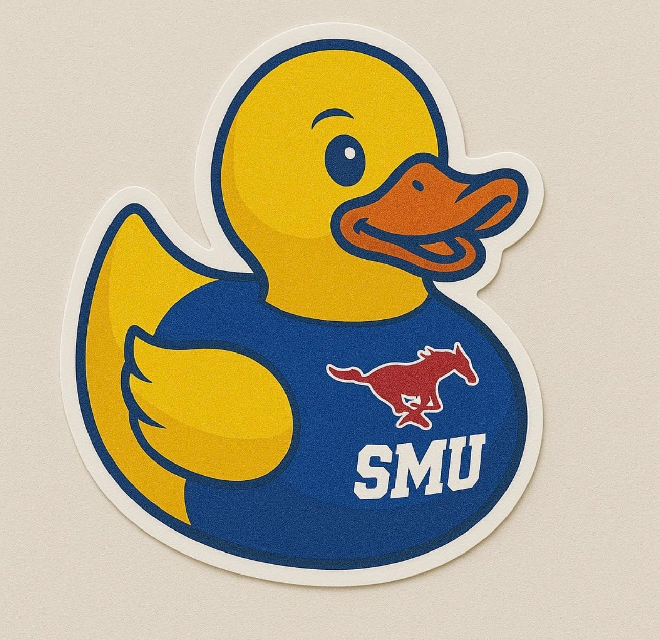 SMU Mustangs Rubber Duck Sticker by Reed’s Rubber Ducks