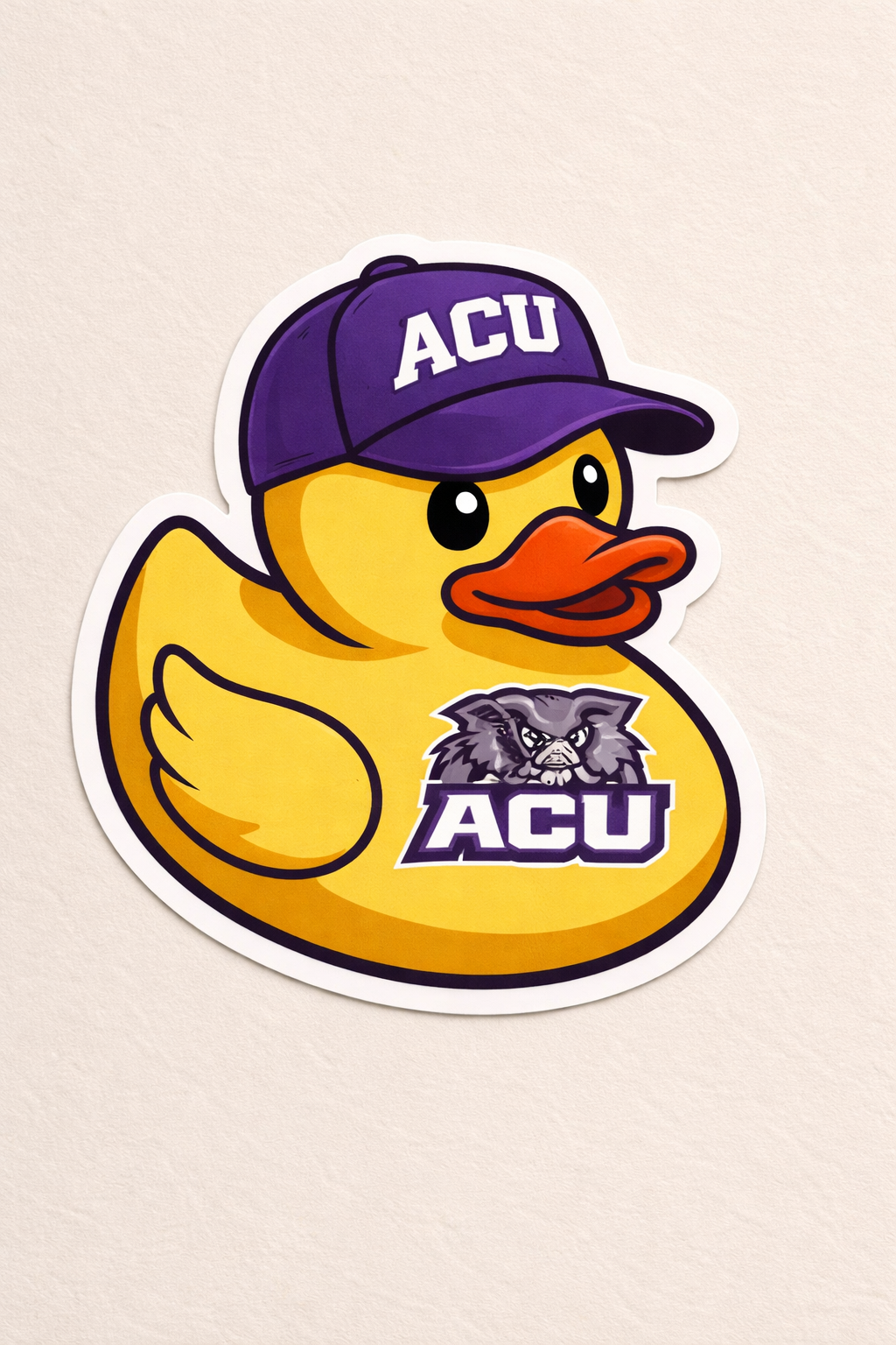 Abilene Christian University Rubber Duck Sticker by Reed’s Rubber Ducks