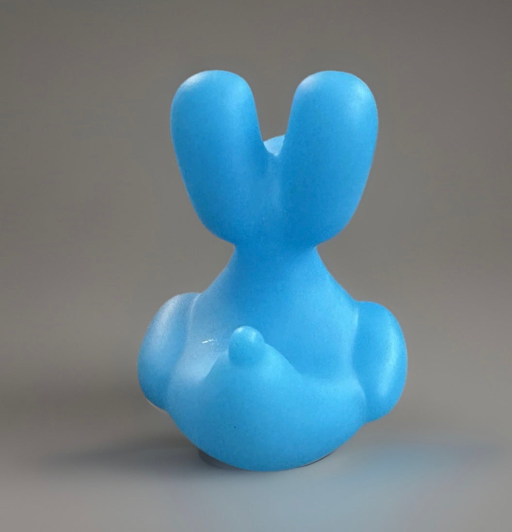 Blue balloon animal rubber duck from Reed’s Rubber Ducks and Sensory Shop with a unique balloon shape