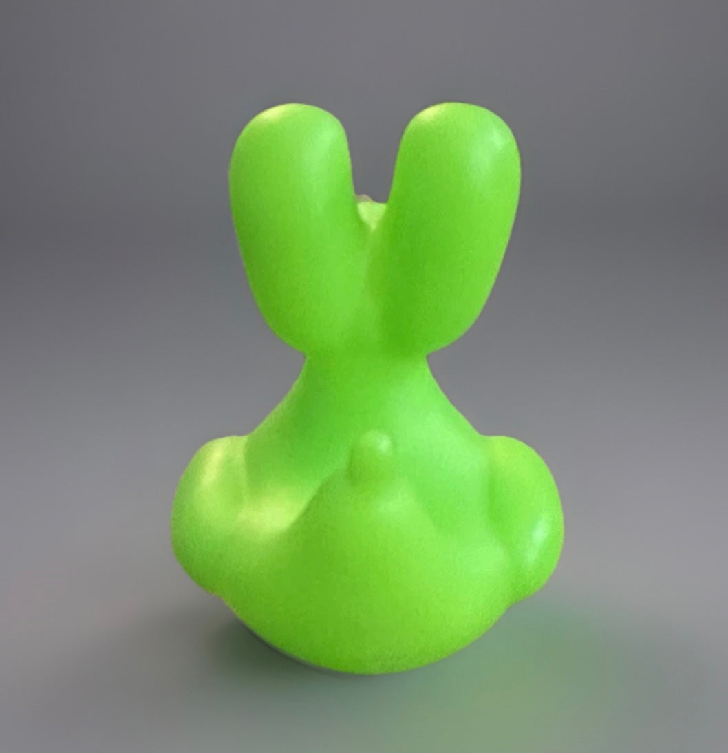 Reed's Rubber Ducks green balloon animal rubber duck with a smooth bright green finish