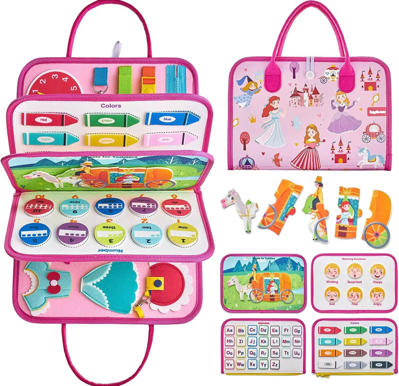 Montessori toddler sensory toys by Reed’s Rubber Ducks and Sensory Shop with interactive color and number learning panels