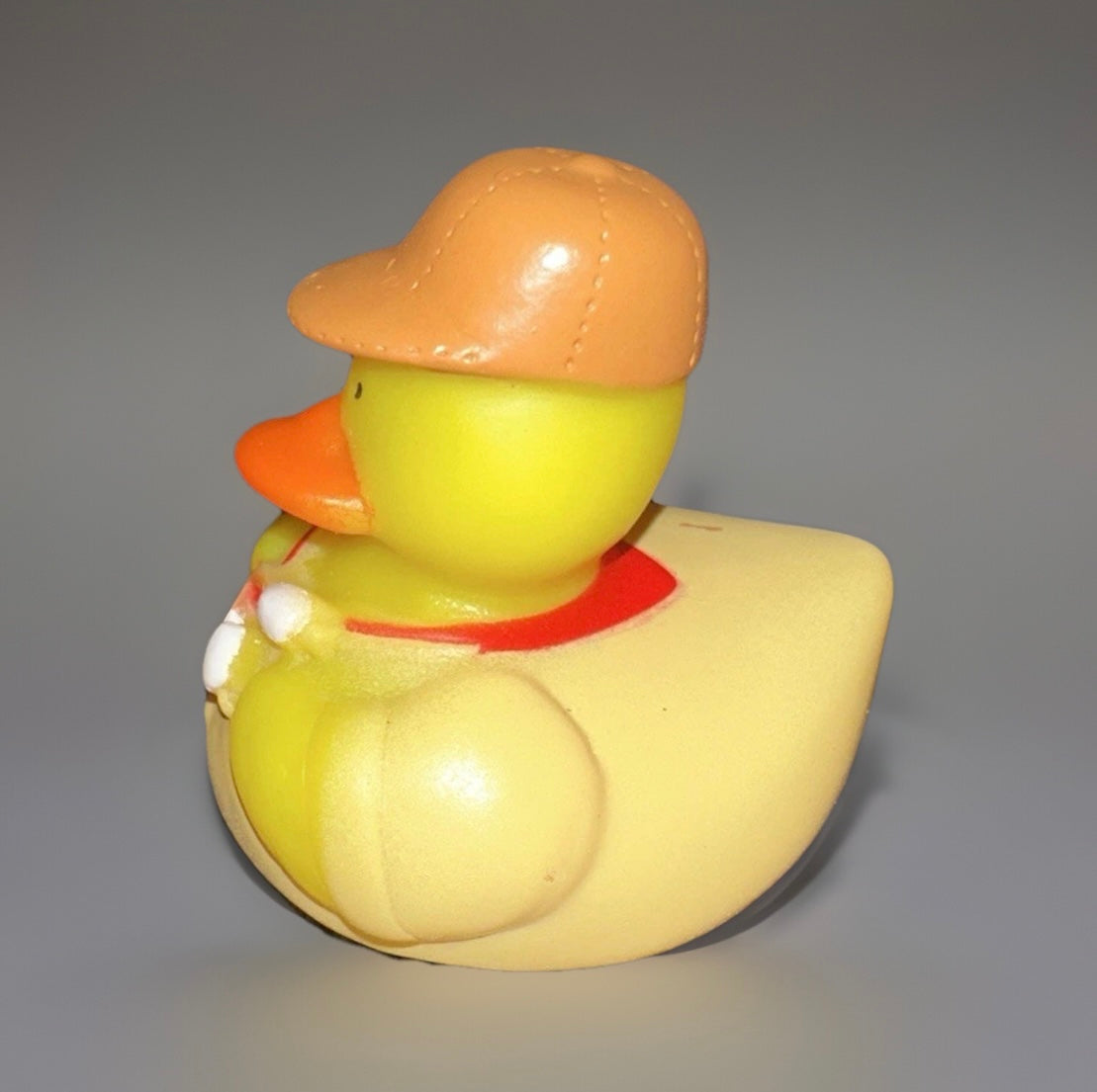 Reed’s Rubber Ducks park ranger rubber duck wearing tan hat and red scarf