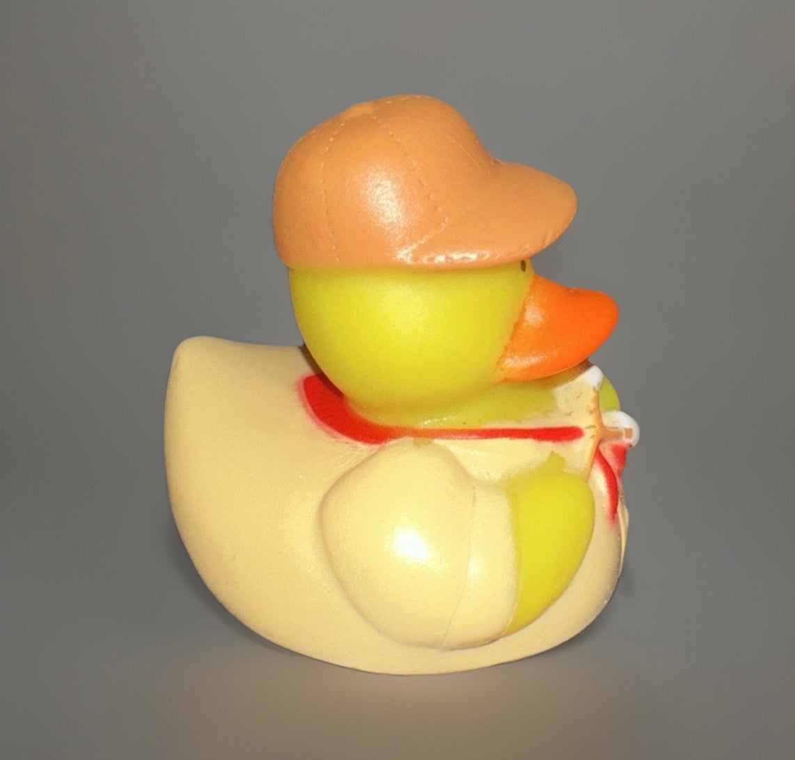 Park ranger rubber duck wearing a beige uniform and brown cap from Reed’s Rubber Ducks and Sensory Shop