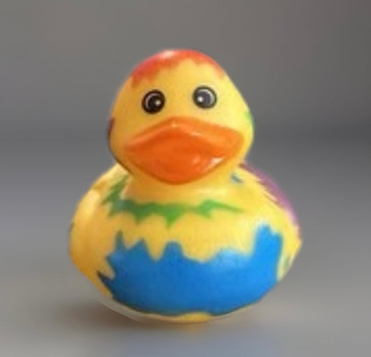 Dark Yellow Paint Splatter Rubber Duck 2”