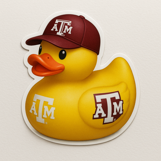 Texas A&M Rubber Duck Sticker by Reed’s Rubber Ducks