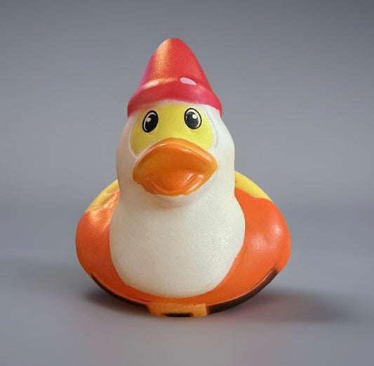 Orange Gnome Rubber Duck 2”