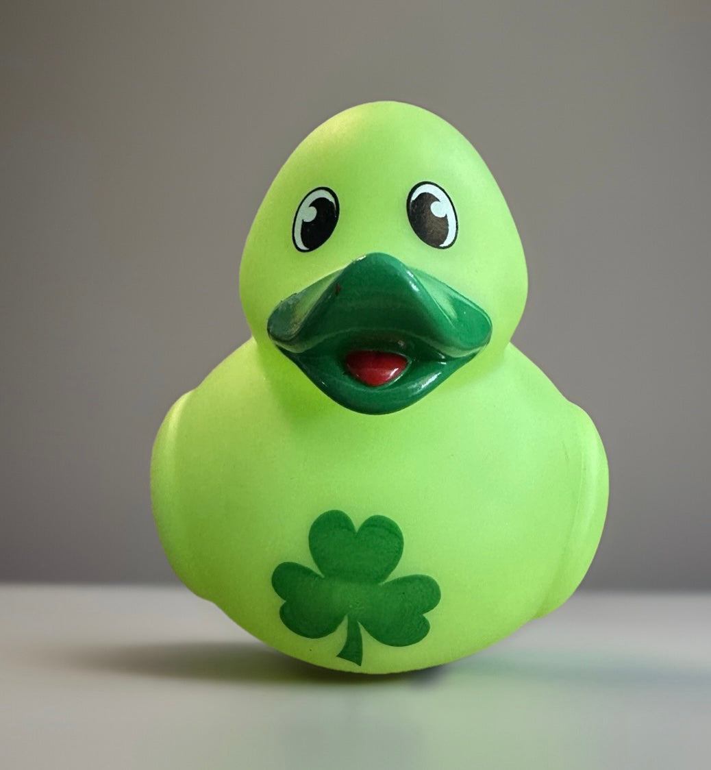 St. Patrick’s Day Lucky Clover Rubber Duck 3.5”