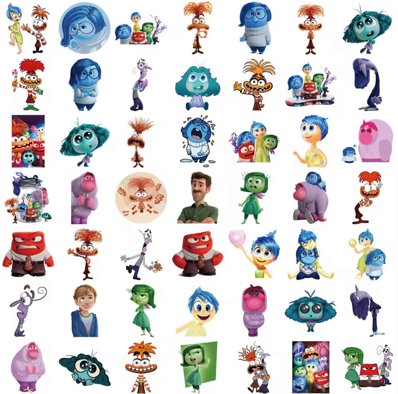 50Pcs Inside Out 2 Vinyl Stickers