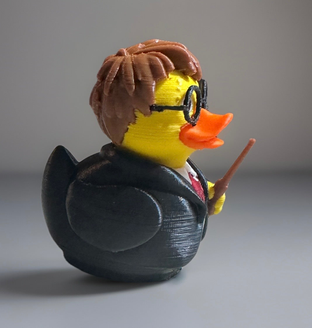 Harry Potter with Wand 3D Printed Duck made by Reeds Rubber Ducks and Sensory Shop