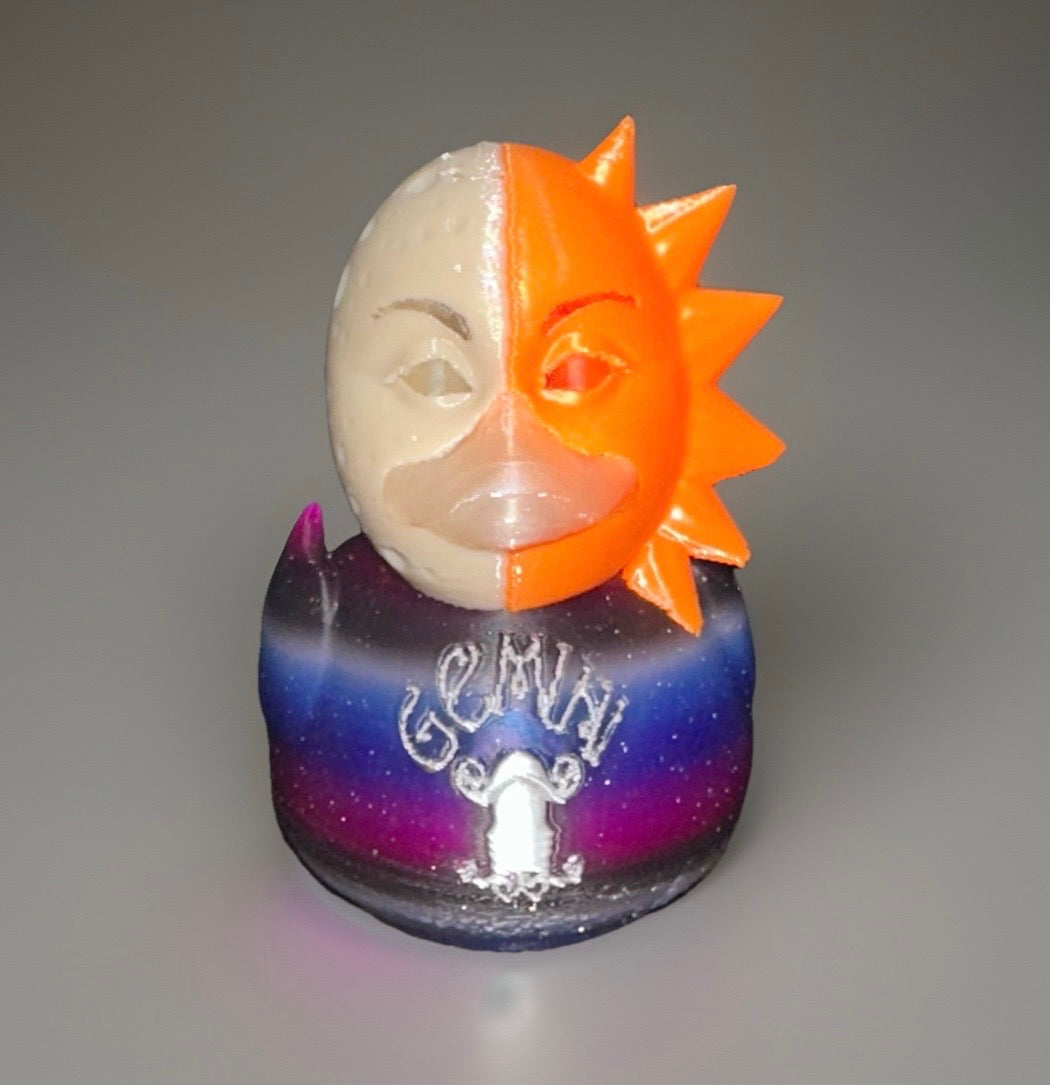 Gemini Astrological 3D Printed Duck made by Reeds Rubber Ducks and Sensory Shop
