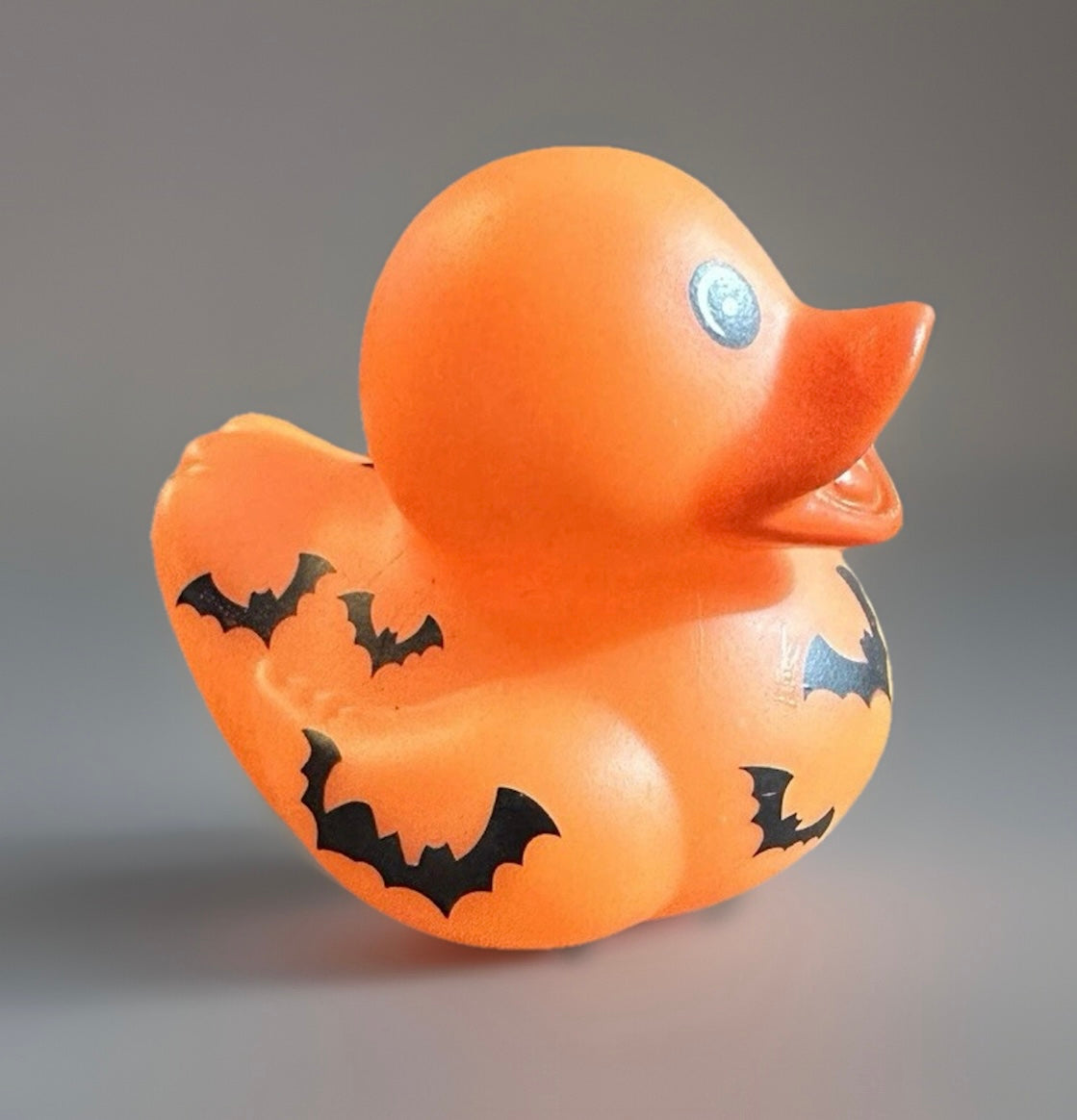 Orange Rubber Duck with Bats 2”