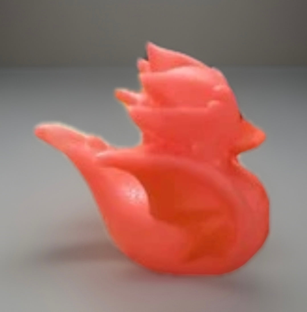 Peach Dragon Rubber Duck 2”