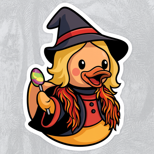 Hocus Pocus Dani Dennison Rubber Duck Sticker by Reed’s Rubber Ducks