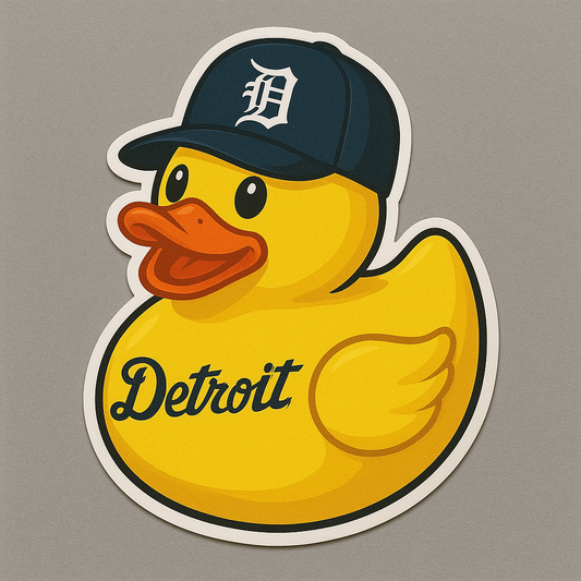 Detroit Tigers Rubber Duck Sticker by Reed’s Rubber Ducks