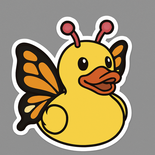 Butterfly Rubber Duck Sticker by Reed’s Rubber Ducks