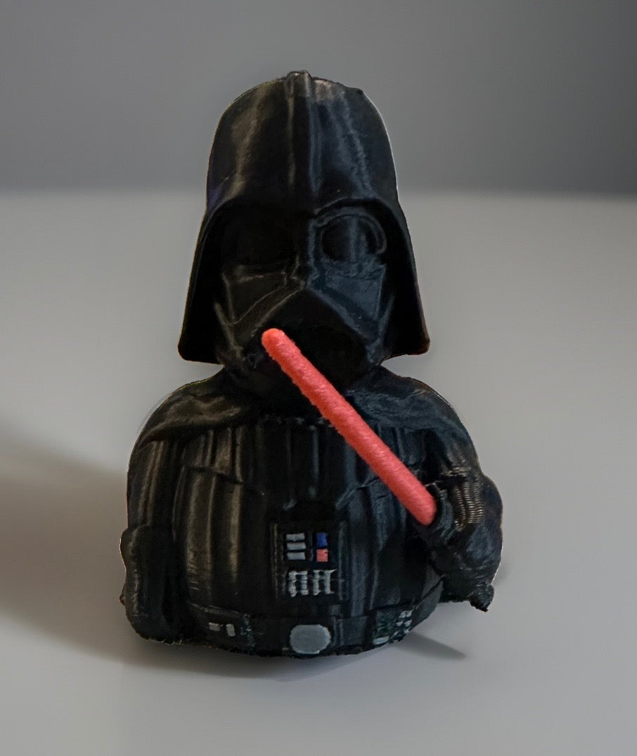 Star Wars Darth Vader 3D Printed Duck made by Reeds Rubber Ducks and Sensory Shop