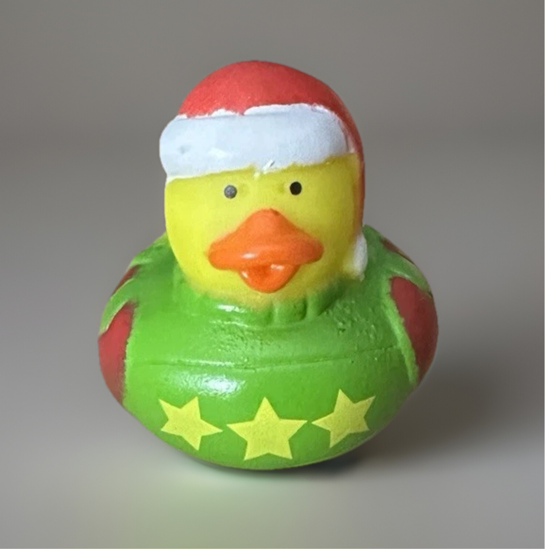 Christmas Ugly Sweater Rubber Duck 2”