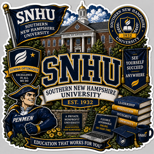 SNHU Die-Cut Waterproof Vinyl Sticker by Reed’s Rubber Ducks