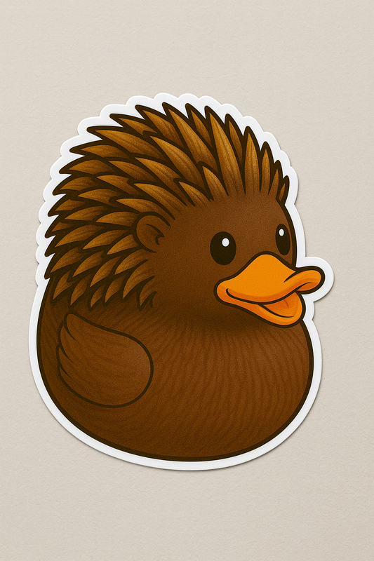 Porcupine Rubber Duck Sticker by Reed’s Rubber Ducks