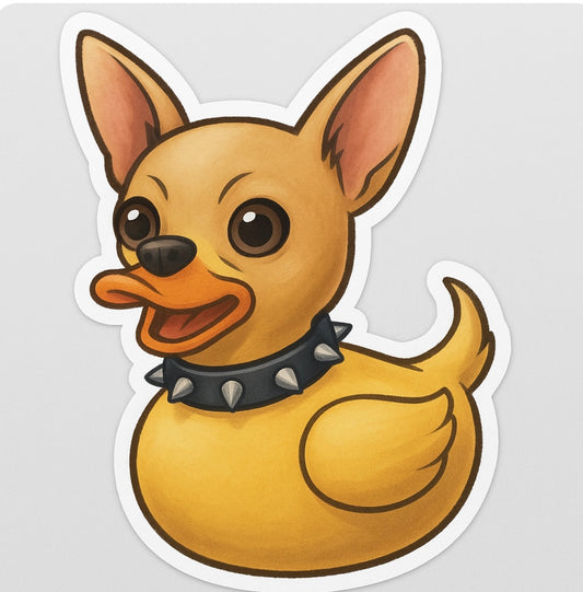 Chihuahua Rubber Duck Sticker by Reed’s Rubber Ducks