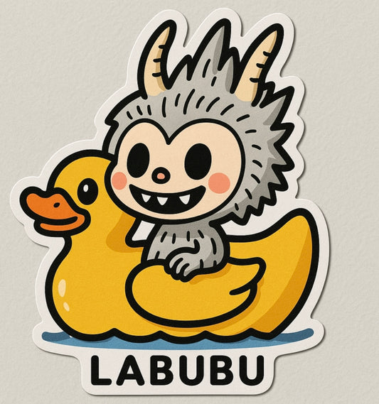 Labubu Rubber Duck Sticker by Reed’s Rubber Ducks