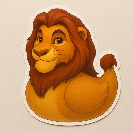 Mufasa Rubber Duck Sticker by Reed’s Rubber Ducks