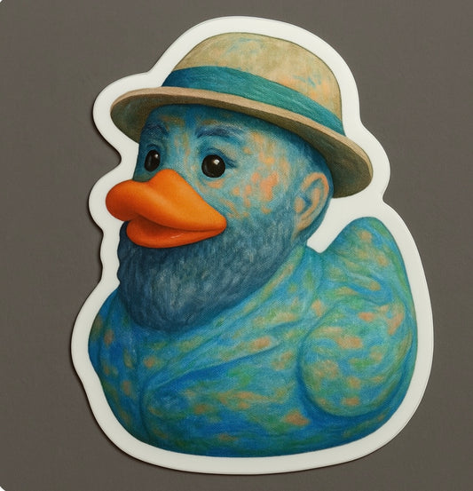 Claude Monet Rubber Duck Sticker by Reed’s Rubber Ducks