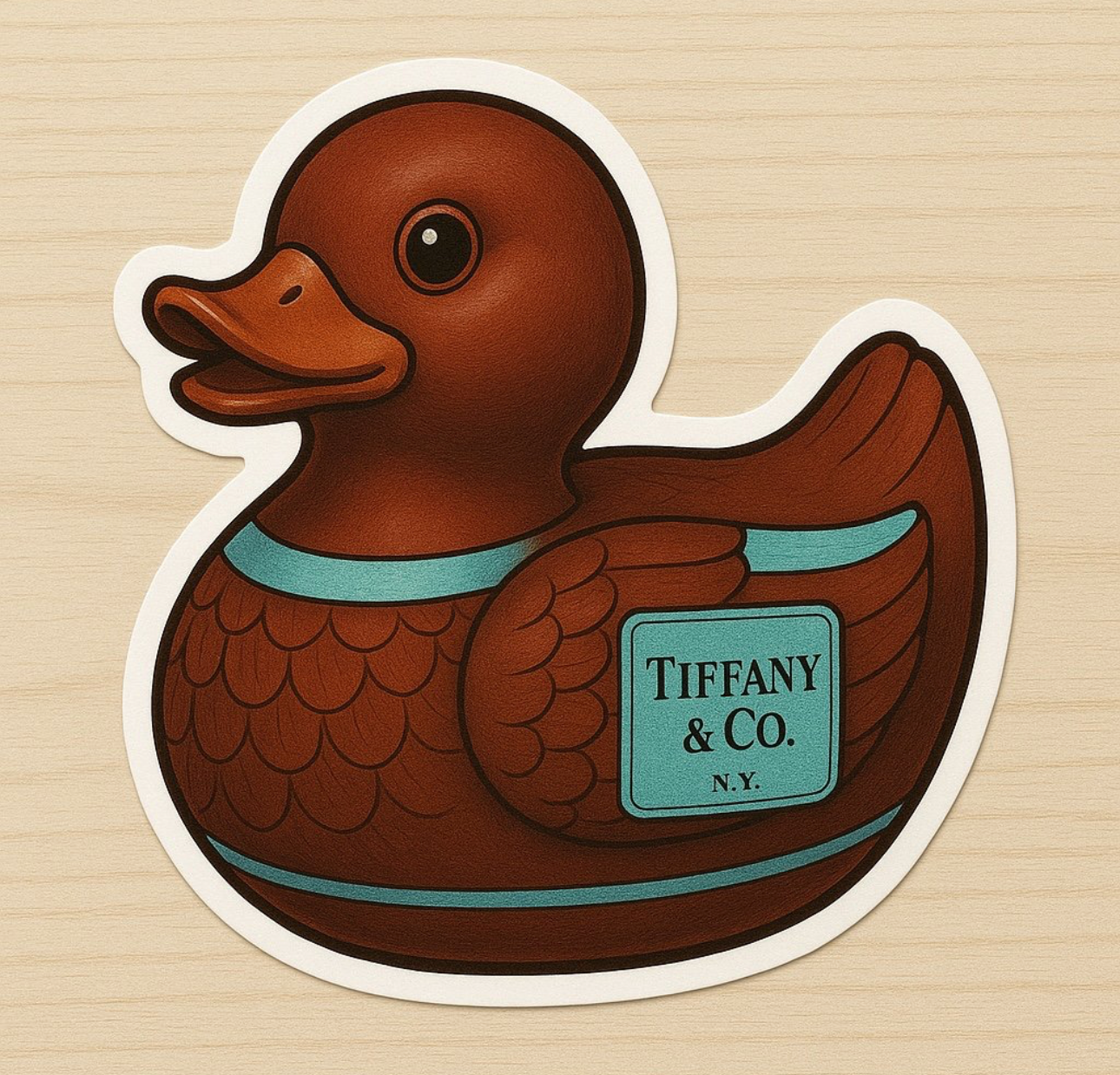 Tiffany & Co. Rubber Duck Sticker by Reed’s Rubber Ducks