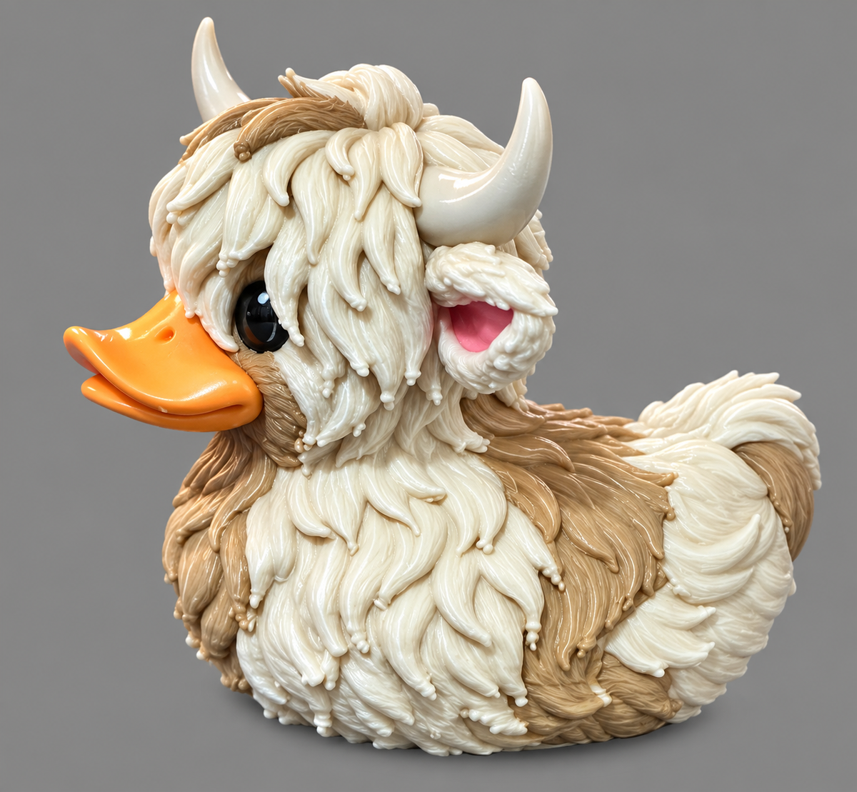 Highland Cow Duck/3D Printed Duck/Collectible Duck/ Duck Collector