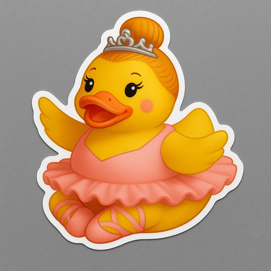 Ballerina Rubber Duck Sticker by Reed’s Rubber Ducks