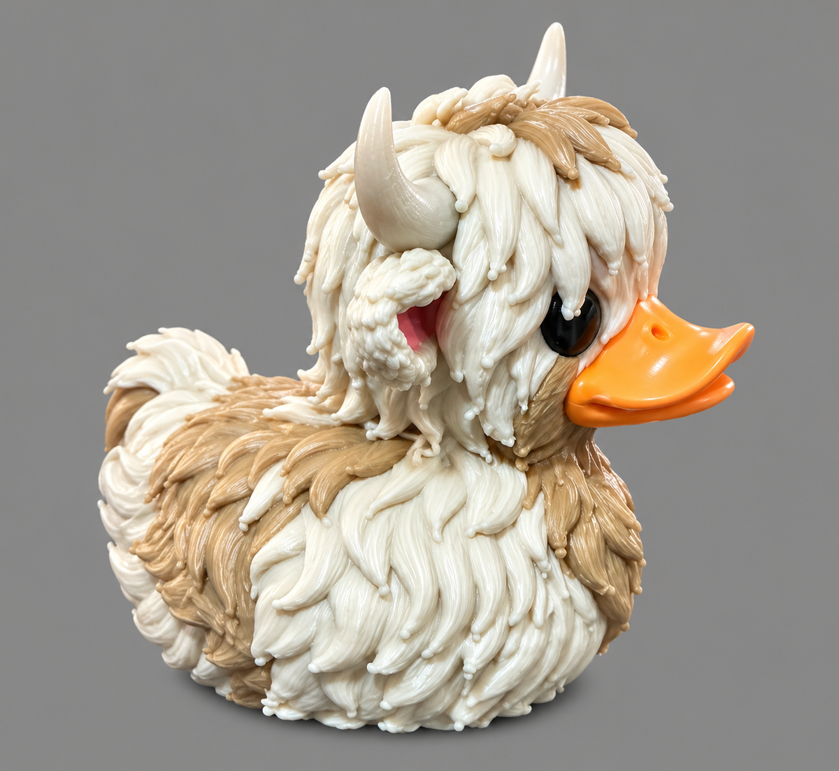 Highland Cow Duck/3D Printed Duck/Collectible Duck/ Duck Collector