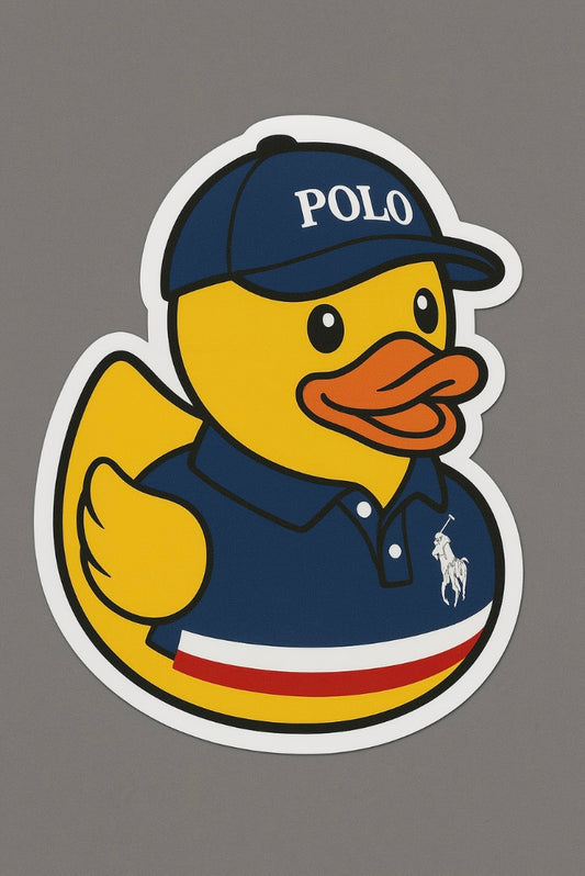 Ralph Lauren Polo Rubber Duck Sticker by Reed’s Rubber Ducks
