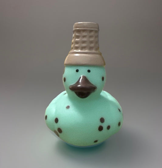 Mint Chocolate Chip Icecream Cake Cone Rubber Duck 2”