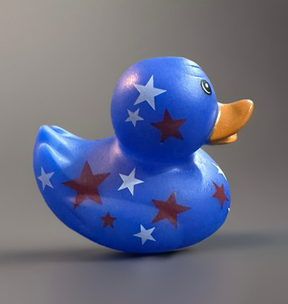 Cobalt Blue Patriotic Rubber Duck 2”
