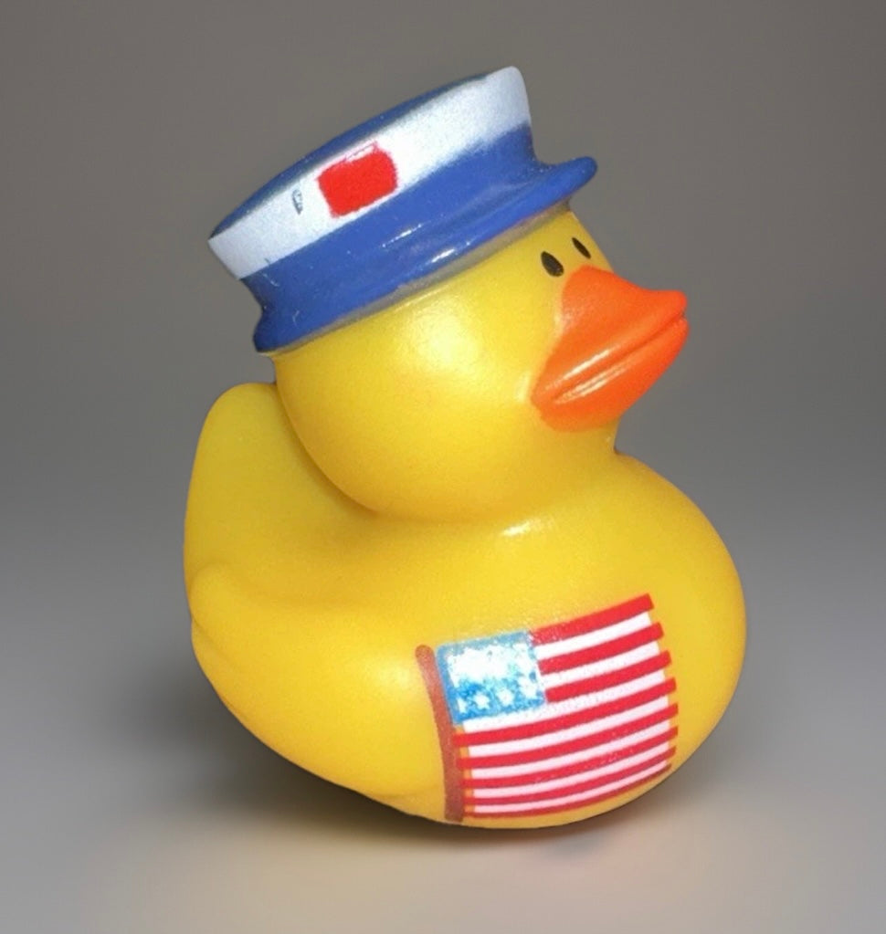 Patriot American Flag Rubber Duck 2”