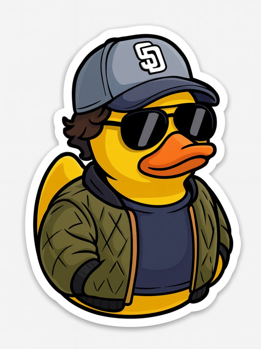 Hocus Pocus Max Dennison Rubber Duck Sticker by Reed’s Rubber Ducks