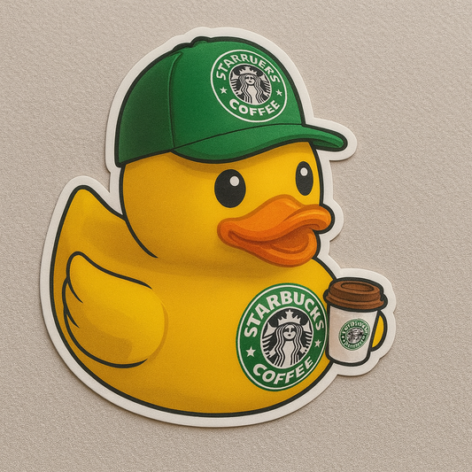 Starbucks Rubber Duck Sticker by Reed’s Rubber Ducks