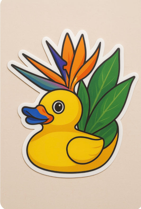Birds of Paradise Rubber Duck Sticker by Reed’s Rubber Ducks