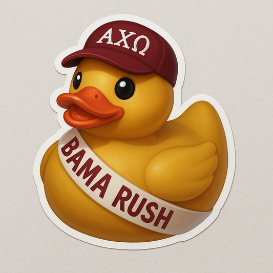 Bama Rush Rubber Duck Sticker by Reed’s Rubber Ducks