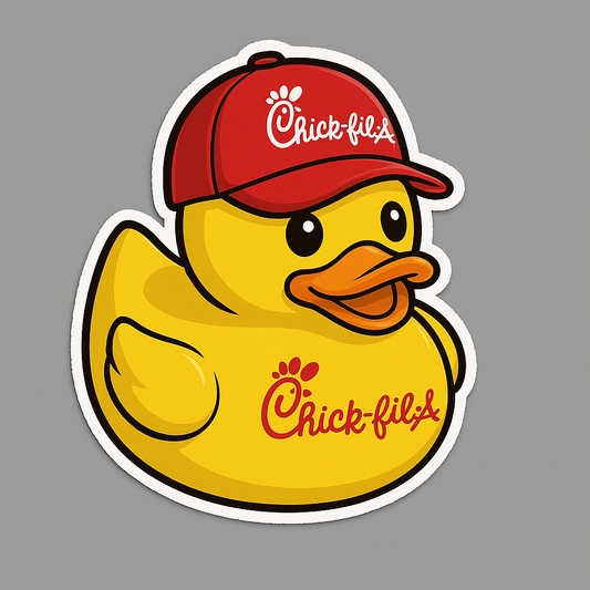 Chick Fil A Rubber Duck Sticker by Reed’s Rubber Ducks