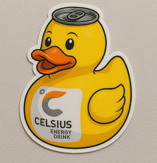 Celsius Rubber Duck Sticker by Reed’s Rubber Ducks