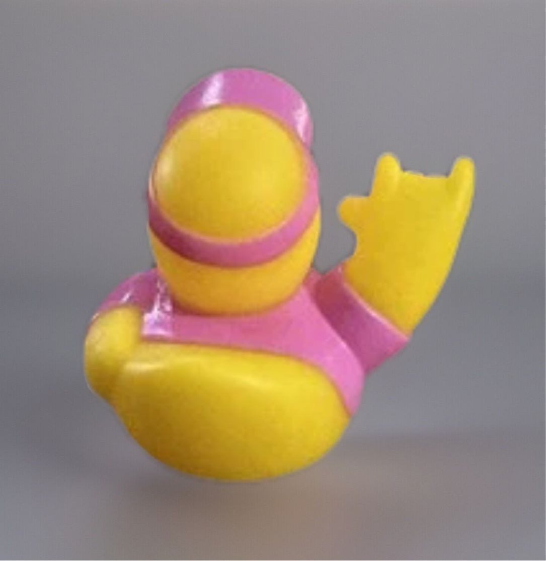 Pink ASL American Sign Language Rubber Duck 2”