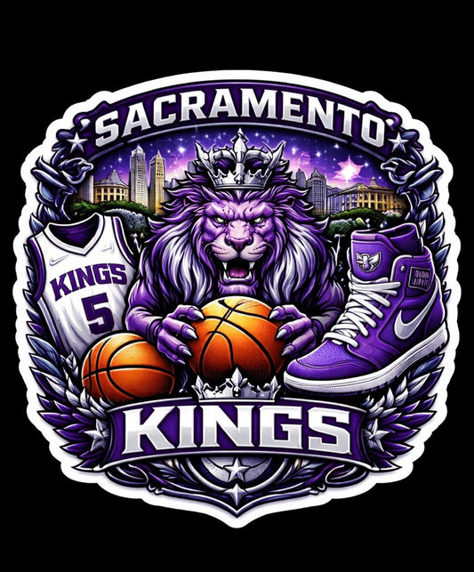Sacramento Kings Die-Cut Vinyl Waterproof Sticker